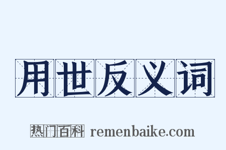 用世反义词是什么意思的图片